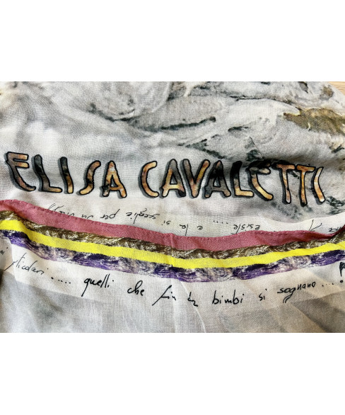 Платок - палантин с авторской росписью от Elisa Cavaletti 