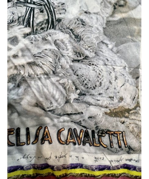Платок - палантин с авторской росписью от Elisa Cavaletti 