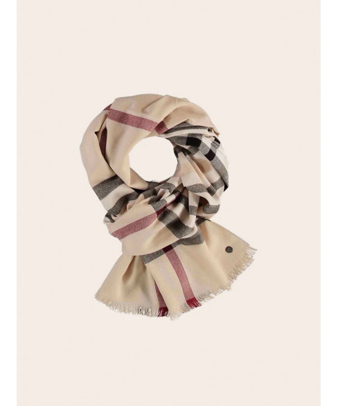 Палантин в клетку Burberry с небольшой бахромой