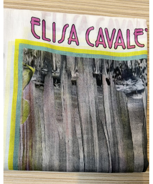 Платок с авторским рисунком розы на воде Elisa Cavaletti Платок с авторским рисунком розы на воде Elisa Cavaletti