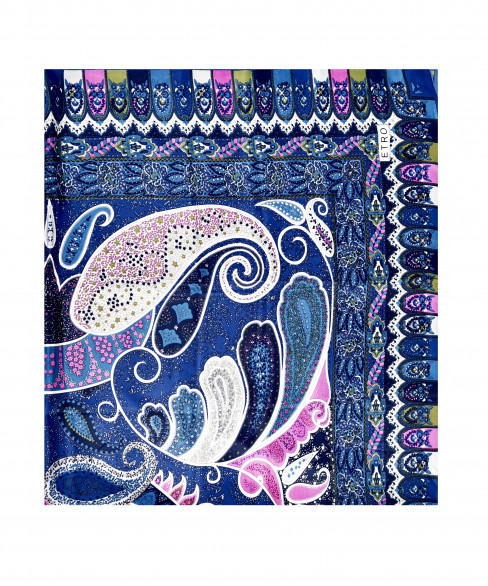 Большой шелковый платок в стиле Etro