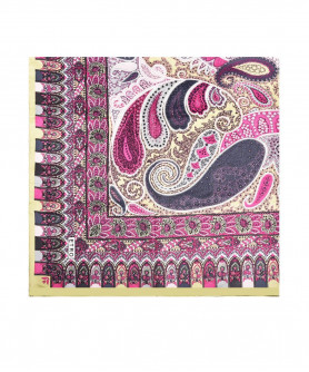 Большой шелковый платок с логотипом Etro 