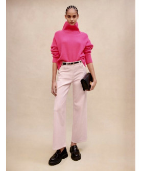 Свитер цвета фуксии с монограммой Maje 