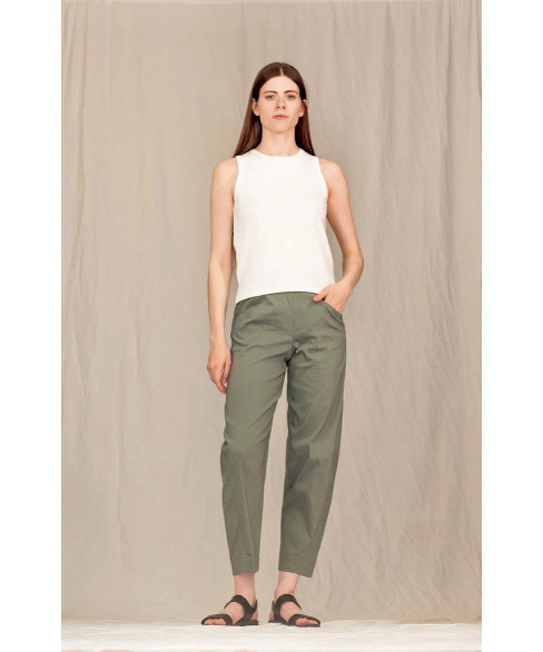 Майка-топ в мелкий рубчик "лапша"